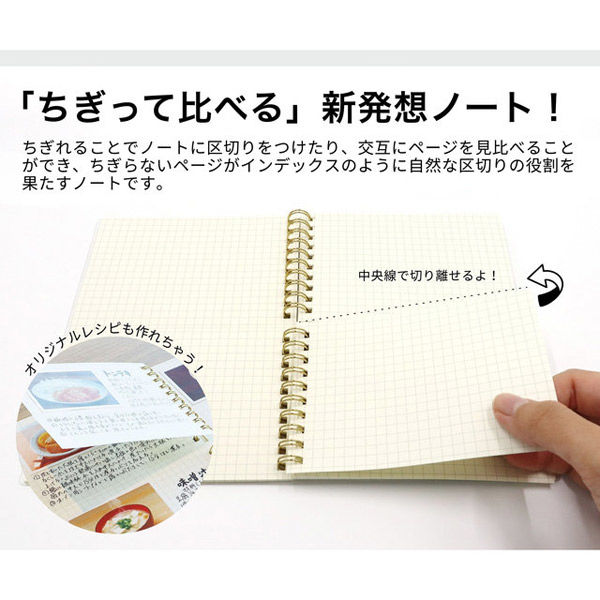 サンノート TwoDucks A5 ちぎれるノート リングタイプ 30枚 IVYE