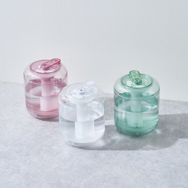 ライフオンプロダクツ 充電式クリア 加湿器 LEDライト付 スモーキーピンク LCAHF005-SP 1個（直送品）