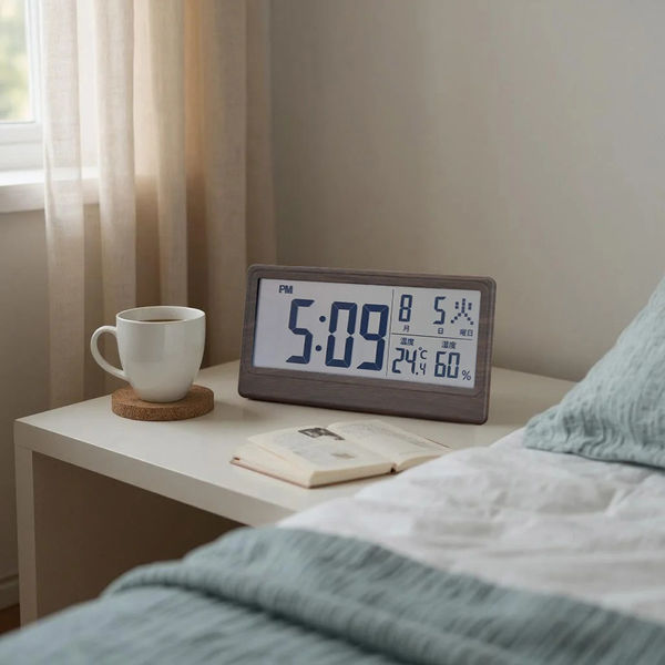 アデッソ 温湿度表示付き電波時計 YH-59 1個（直送品） - アスクル