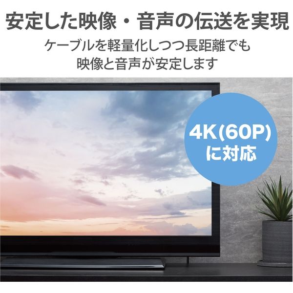 HDMI光ファイバーケーブル 30m 長尺 HDMI-HDMI ブラック DH-HDLOB30BK