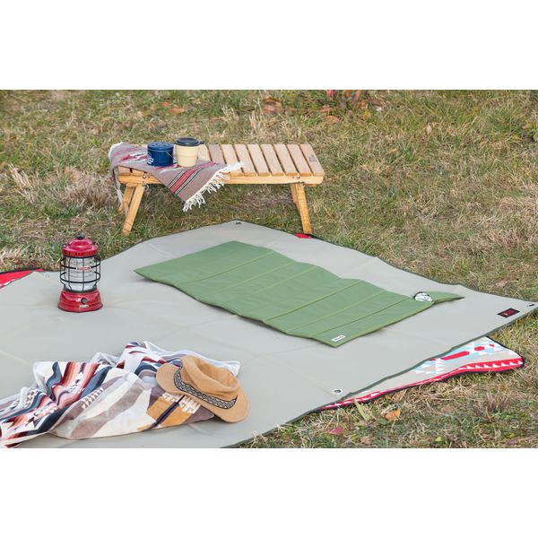 アイリスオーヤマ クッション 車 低反発 シートクッション 洗える 防水 撥水 充電式 アウトドアヒートマット HW-OM9-G オリーブグリーン（直送品）