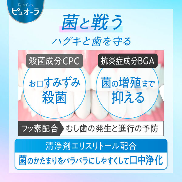 大容量】薬用ピュオーラ ストロングミント 170g 花王 歯磨き粉 虫歯