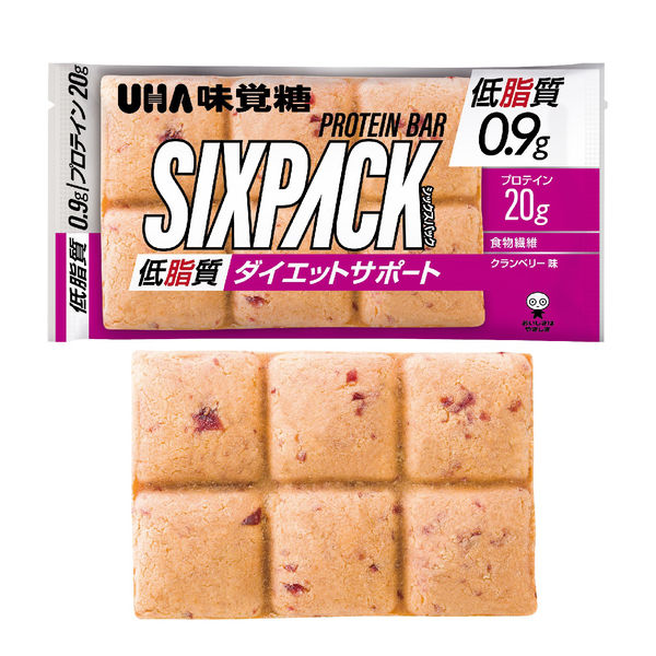 UHA味覚糖 SIXPACKプロテインバー クランベリー 10個 - アスクル