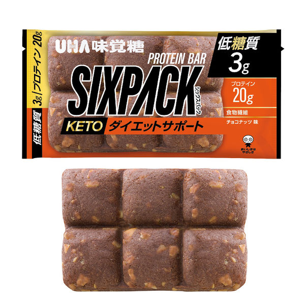 SIXPACK KETO ダイエットサポートプロテインバー チョコナッツ味 4コ