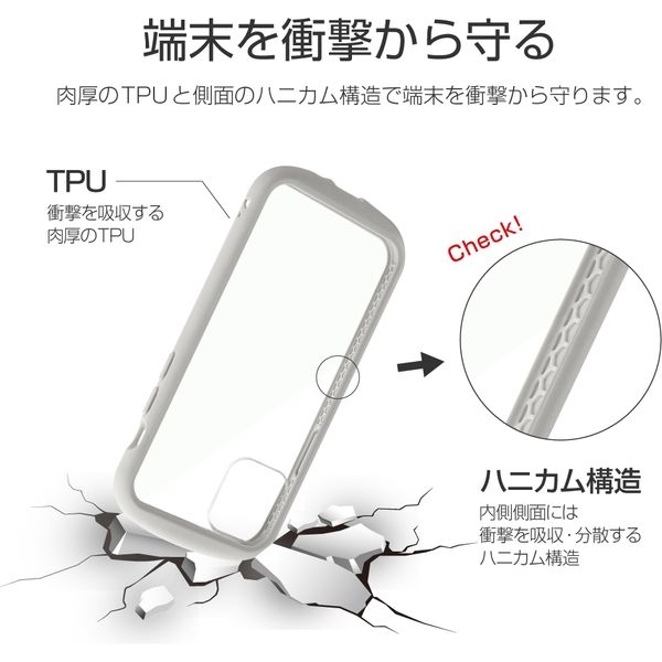 iPhone 12 mini ケース カバー 耐衝撃ハイブリッドケース PALLET CLEAR