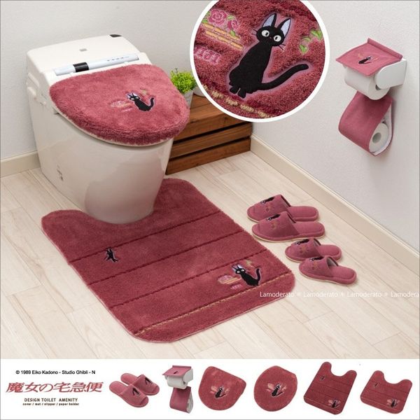 センコー　ペーパーホルダーカバー 魔女の宅急便 ひるさがり　78354　ローズ 魔女の宅急便 花さんぽ ペーパーホルダーカバー（ピンク） | センコー