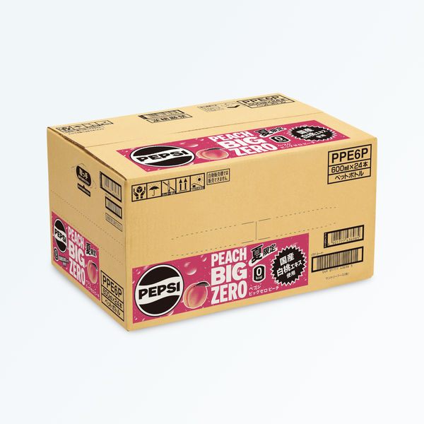 サントリーフーズ ペプシBIG ZERO PEACH 600ml 1箱（24本入） - アスクル