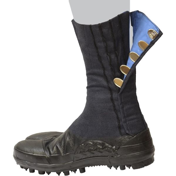 莊快堂 安全スパイク地下たび 大馳8枚 黒 24.5cm 1837532003 1足