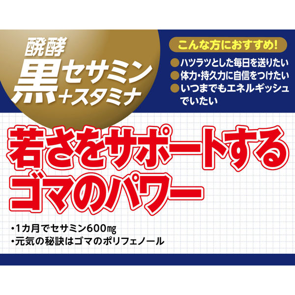 DHC 醗酵黒セサミン+スタミナ 20日分 ニンニク・高麗人参・マカ