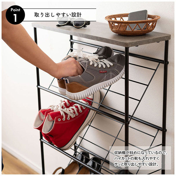 スリム シューズラック約69x 約26x 約199 楽天市場】シューズラック 9段 収納 カバー付き 靴箱 シューズ