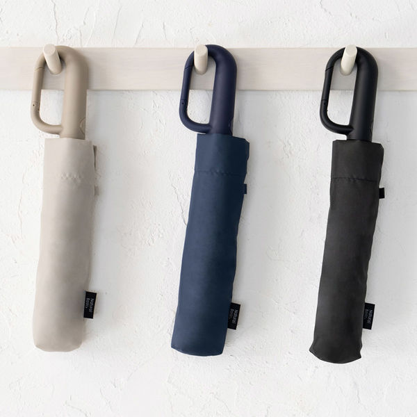 ふわり◆新品 アルジ－◆カラナビ付き折りたたみ傘 中谷 折りたたみ傘 ワンタッチ自動開閉 男女兼用 カラビナハンドル