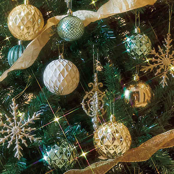 ストア・エキスプレス クリスマスツリーセット ゴールドグリーン 高さ210cm 8813-480 1セット 58-8-2-3（直送品）