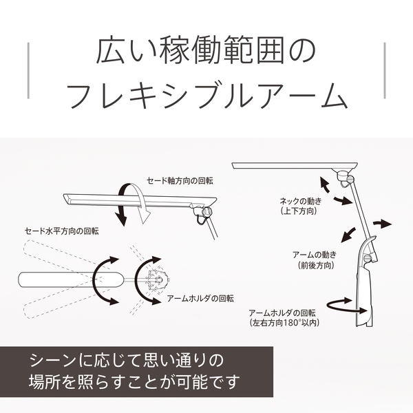 スワン電器 LEDデスクライト AS-752BK 1台