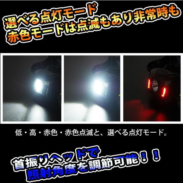 防塵 耐衝撃 センシングモード クイックオフ 乾電池 LEDヘッド