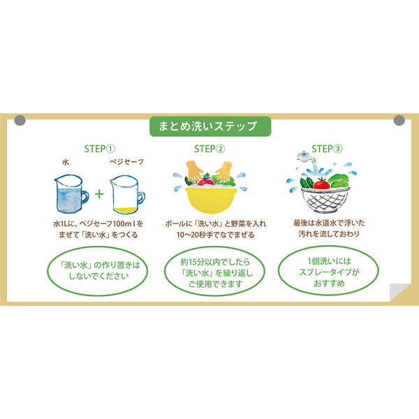 野菜あらいのお水 ベジセーフ まとめ洗い用 パウチ 1200ml 1個 野菜あらいのお水 ベジセーフ まとめ洗い用 パウチ 1200ml 1個