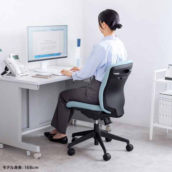サンワサプライ オフィスチェア ブルー SNC-080KBL 1脚（直送品