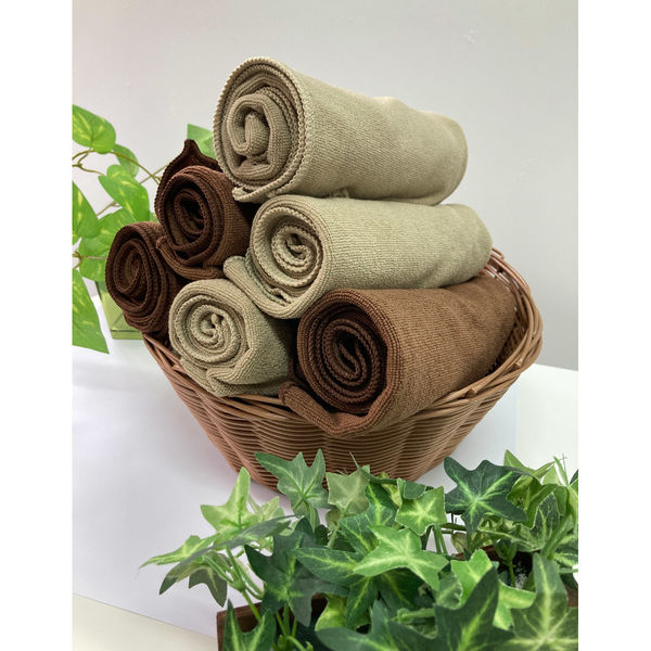 三和 マイクロファイバー エステタオル ダークブラウン SWT3575DB-10 1