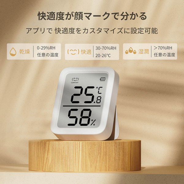 ケニス デジタル温湿度ロガー(SwitchBot 温湿度計) プラス Plus