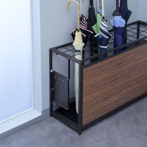 傘立て 業務用 伸縮式 ブラック 36?72本用 収納数を可変できる傘立て 幅78.2?148.2×奥行32.7×高さ50cm