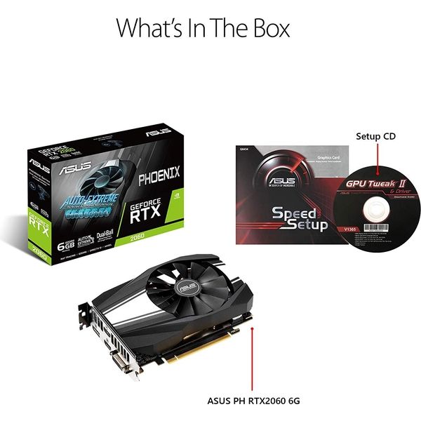 PH-RTX2060-6G ASUS（直送品） GPU ASUS Clock NVIDIA TM GeForce RTX MHz エイスース Support OpenGL DVI Mode Boost MHZ Base 6GB