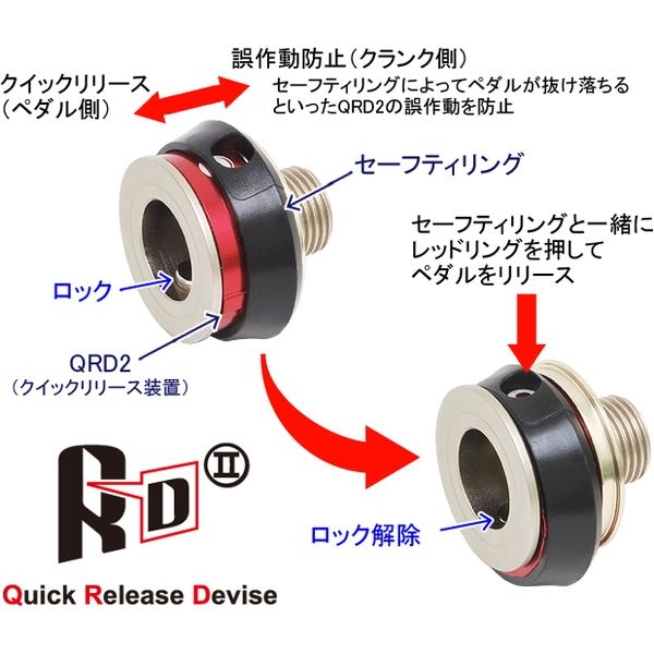 wellgo クイックリリースクリップレスペダル シルバー/ブラック W-01 QRD2（直送品） - アスクル