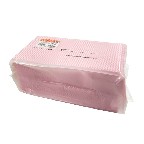 抗菌カウンタークロス100P ピンク 1パック（100枚入） シンメイ SHD004
