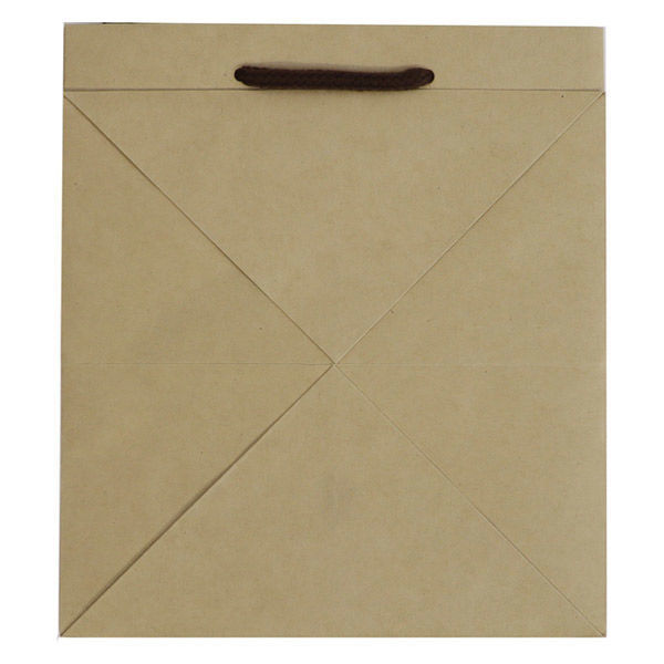 紙袋】クラフトバッグ 真四角型 Lサイズ 1パック（10枚入 ）ハピラ 
