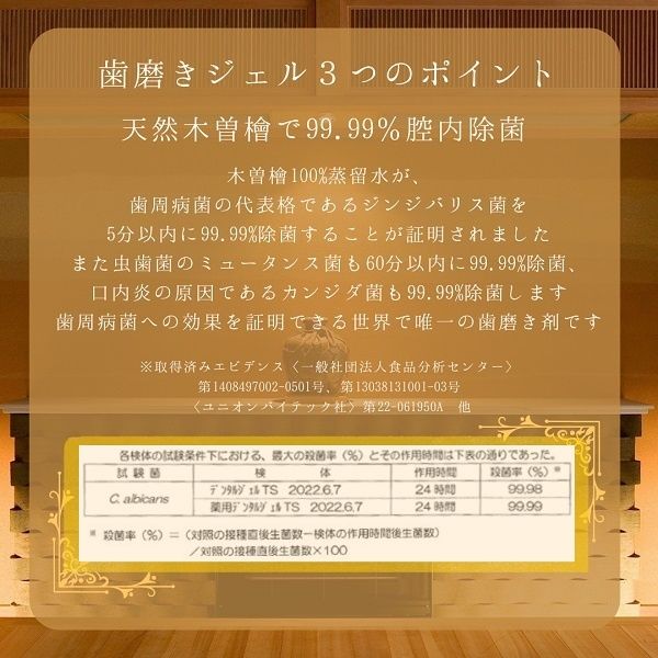 歯磨き粉 木曽檜 歯磨きジェル 天然素材 口臭予防 発泡剤不使用 30g 1