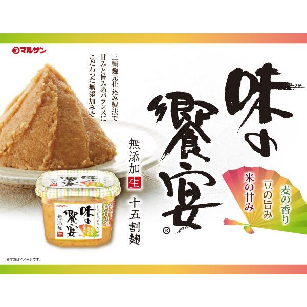 味の饗宴 無添加生 味噌 750g 3個 マルサンアイ - アスクル