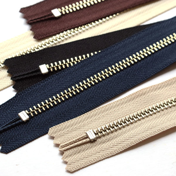 YKK Y.K.K 金属ファスナー 30cm こげ茶 4LFN30-570 1セット(5本