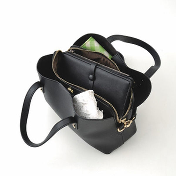 白や ロレッタルル ウォレット付き2WAYショルダーバッグ ブラック SD28