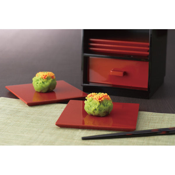 洗朱塗菓子器 共箱(K-A129) 洗朱塗菓子器 共箱(K-A129)