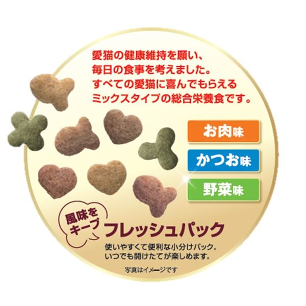 キャラットミックス 猫 お肉とお魚味ブレンド 国産 2.7kg（450g×6袋入