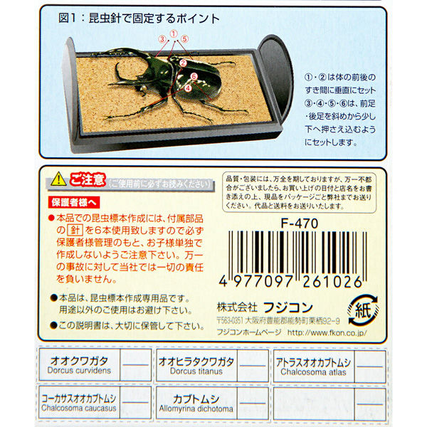フジコン 標本コレクターズケース S 昆虫 標本用品 標本箱 11152
