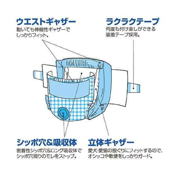 犬用 ネオ・オムツ Lサイズ 26枚入り ネオ・オムツ L 26枚 中型犬用 1袋 ペット用 おむつ 猫ちゃんに