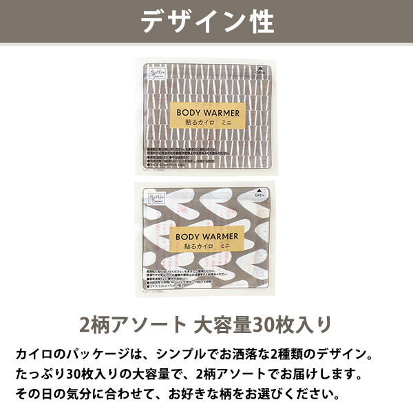 貼る カイロ 1セット（30枚入×4個） ミニサイズ エステー