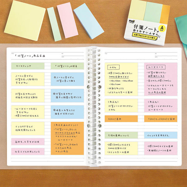 クラスタージャパン 付箋ノートが作りやすいふせん A罫用 2パッド C