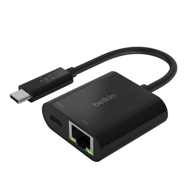 有線LANアダプター USB Type-C to イーサネット変換 ＋ USB-C 60W PD対応 変換アダプター Belkin ベルキン