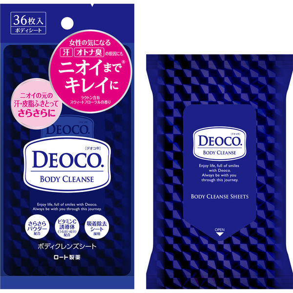 デオコ（DEOCO） ボディクレンズシート 36枚入×2個 ロート製薬 - アスクル