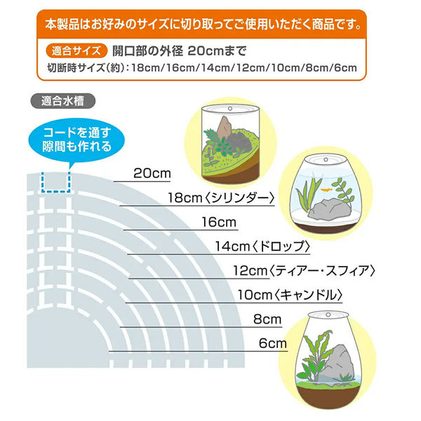 ジェックス ＧＥＸ グラストップラウンド グラスアクアリウム用フタ