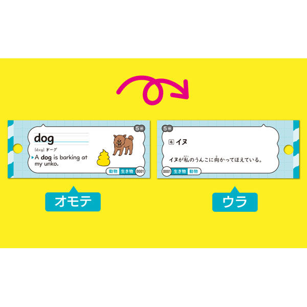 文響社 うんこ英単語カード 小学１～６年生 1506 1冊（直送品） - アスクル