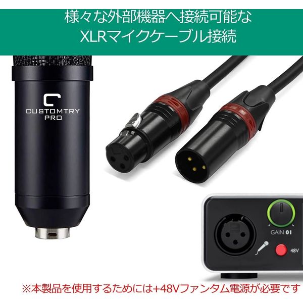 コンデンサーマイクCUSTOM TRY CM-3000X 高級感 - 配信機器・PA機器