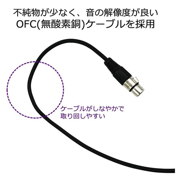 Reference Cables 01 マイクケーブル 黒 XLRメス-XLRオス 5m