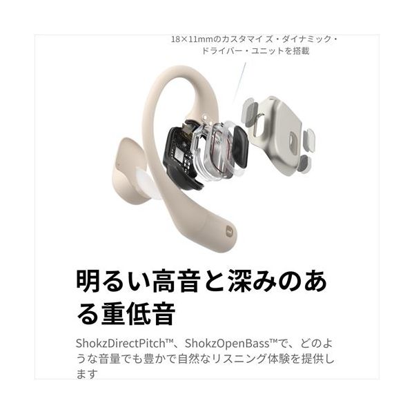 SHOKZ OpenFit-Beige SKZ-EP-000021 1個 - アスクル