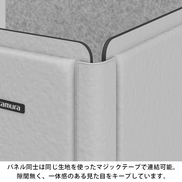 オカムラ ジャスタステーブルブース 台形 幅1335×奥行665×高さ