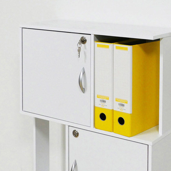 軒先渡し】クロシオ マルチラック 鍵付き 4段 幅590×奥240×高1390mm