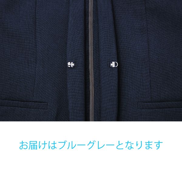 新品Aga+ノーカラージャケット ブルー エアージャケット/ネイビーブルー | Factelier (ファクトリエ)