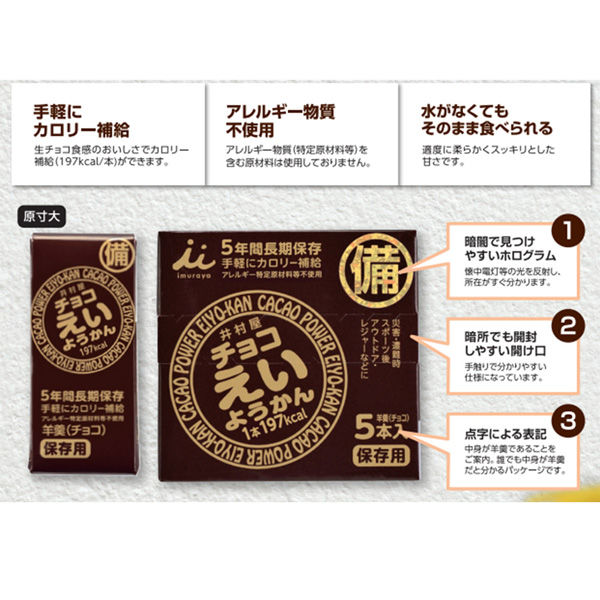 井村屋(株) 井村屋 チョコえいようかん 275g(55g×5本)×5個 井村屋(株) 井村屋 チョコえいようかん 275g(55g×5本)×5個