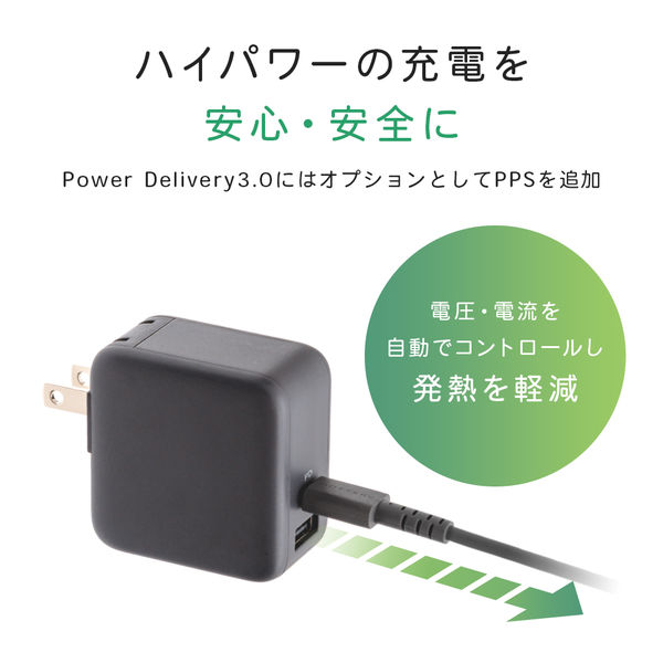 USB充電器 65W出力 PD対応 AC充電器 かしこく充電 アーモンドミルク 1