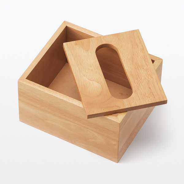 無印良品 木製ティシューボックス 卓上用 内寸約幅13×奥行11×高さ7.5cm 良品計画